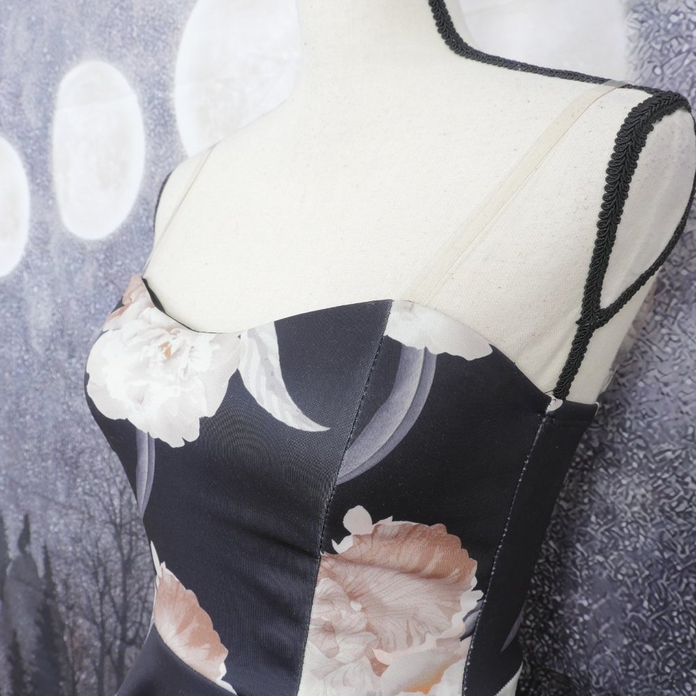 January 7 Black Cream Floral Size Small Dress - Picture 7 of 15